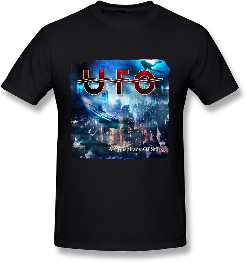 Golden dosa Men's UFO Band A Conspiracy of Stars Tour 2015 TShirt
