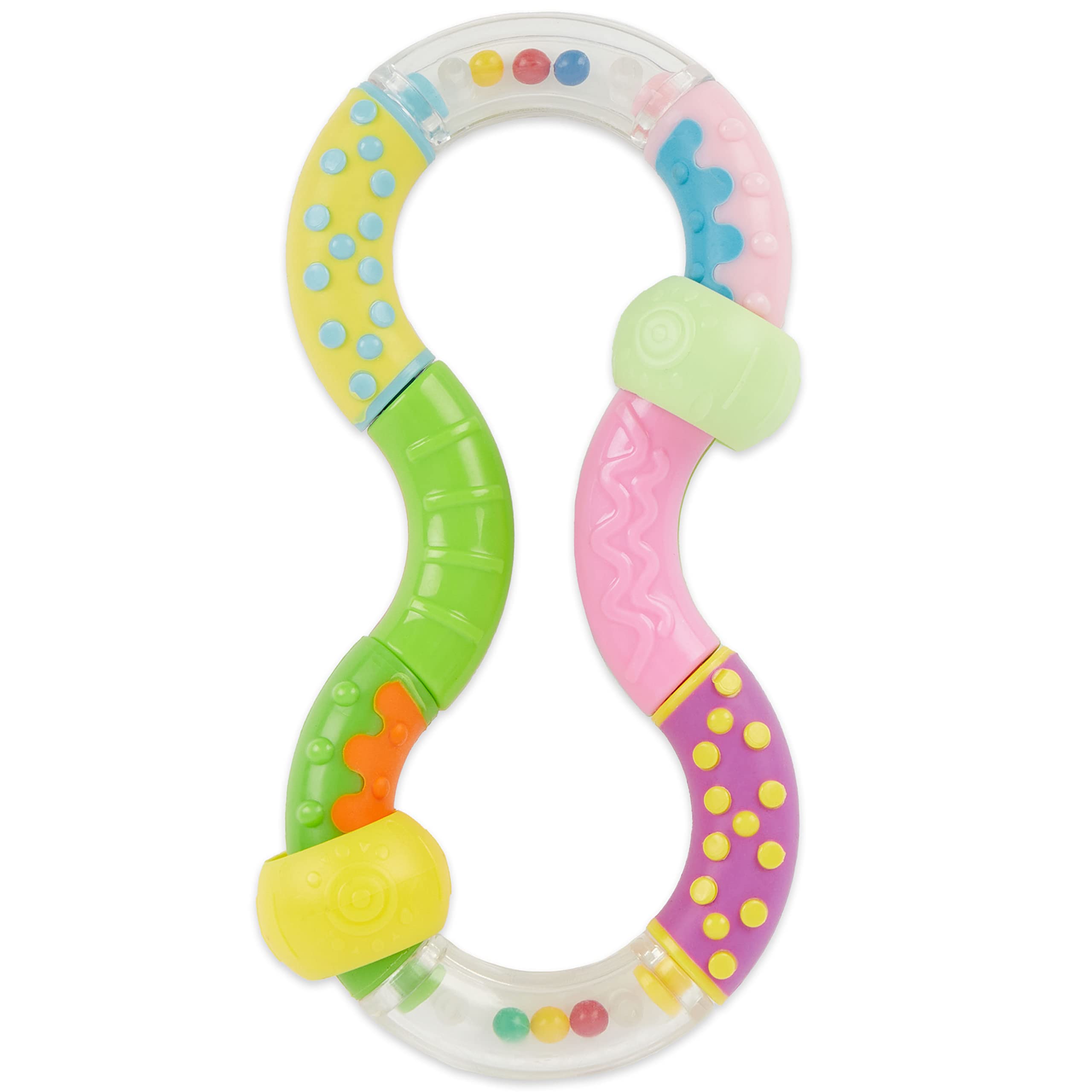 Bieco Baby Ring Rattle with Moving Elements | Teether | Rattle Ring Baby Toy | Sensory Toy for Babies | Motor Skills