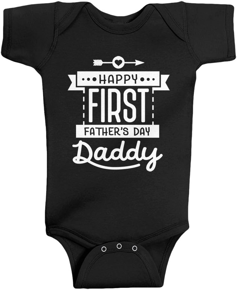 Threadrock Baby Boys' Happy First Father's Day Daddy Infant Bodysuit