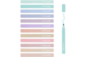 KOUSICOO Aesthetic Cute Pastel Highlighters Set: 12 Assorted Colors No Bleed Pens Bible Markers Office Essentials Desk Accessories School Study Supplies Journaling Preppy Teen Girl Women Stuff Book Kit