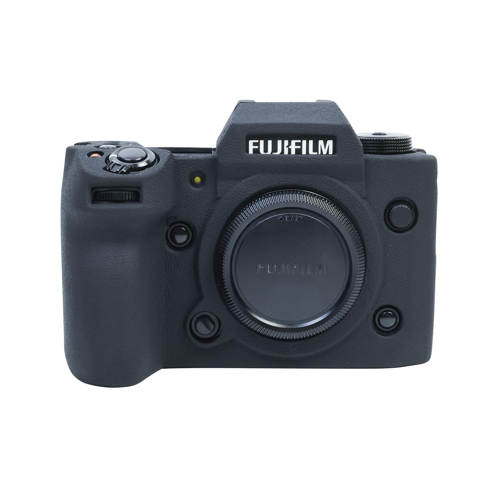 MUZIRI KINOKOO Fuji XH2 Case, Soft Silicone Protective Case for Fujifilm Fuji XH2/X-H2 Camera - Anti-Scratch Slim Fit Soft Rubber Fuji XH2/X-H2 Cover - Black