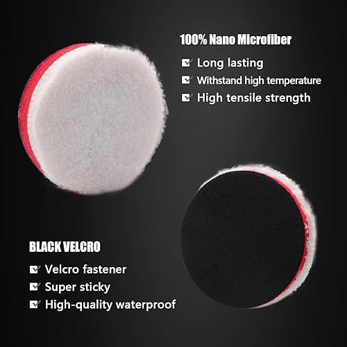 Polishing Pad Kit Uxcell 4 Inch Foam Drill - 7 Sponge Pads + Wool Pad + Backing Pad With M10 Adapter Boat Polishing Kit 3 thumbnail image