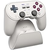 8BitDo Pro 3 Bluetooth Controller with Swappable ABXY Buttons, TMR Joysticks, Hall Effect Triggers, Pro Back Buttons, Chargin