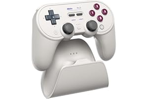 8BitDo Pro 3 Bluetooth Controller with Swappable ABXY Buttons, TMR Joysticks, Hall Effect Triggers, Pro Back Buttons, Chargin