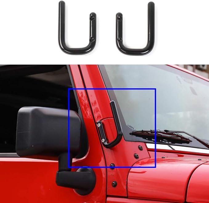 YiXunTen Black Metal A Pillar Grab Handle Decor Kit Tool