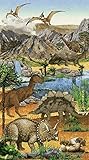 Prehistoric Dinosaur World Panel, Stonehenge, Prehistoric, Linda Ludovico, Northcott, 39184-42 (23 inches)