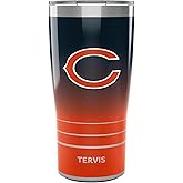 Tervis Traveler NFL Chicago Bears - Ombre Triple Walled Insulated Tumbler Travel Cup Keeps Drinks Cold & Hot, 20oz, Stainless Steel
