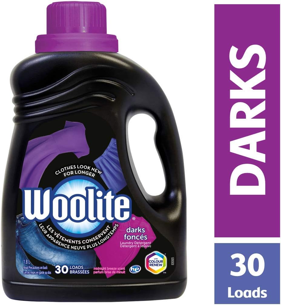Woolite Darks, Laundry Detergent, 1.8 L, With Colour RenewClothes Look