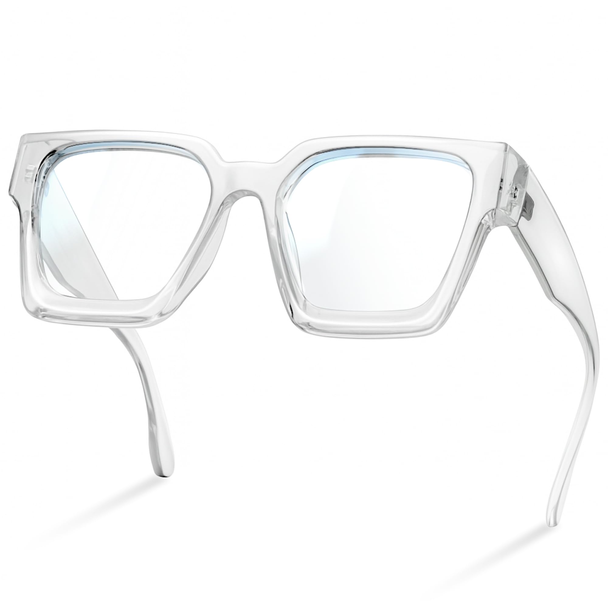 Photo 1 of livho Oversized 99% Blue Light Glasses for Woman - Rectangle Fashion Glasses for Computer, Chic Preppy Frame - Anti Eyestrain