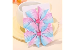 2pcs 3 Inch Hair Bows Clips Grosgrain Ribbon Pinwheel Bows Alligator Clips Hair Barrettes Accessories for Baby Girl Toddler
