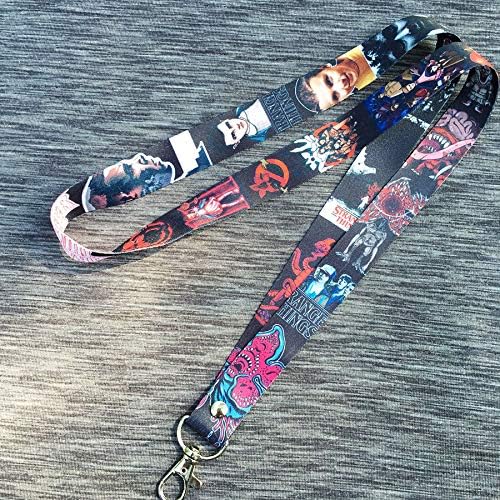 Stranger Things Chompe Eleven Key Lanyard Id Badge Emblem Holder Keychain Keyring Chain Neck Straps Multi Character Hd Printing