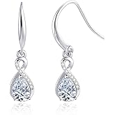 Infinity Birthstone Earrings 925 Sterling Silver Teardrop Infinity Drop Dangle Earrings Birthstone Jewelry Birthday Gifts for Women Her Mother Wife