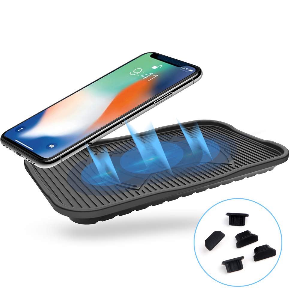Szlinkage Silicone Wireless Charger 10W Fast Wireless Charging Pad for iPhone X, iPhone 8/8 Plus,Samsung Galaxy S9/S9Plus S8/S8 Plus,S7/S7 Edge,Note 8/Note 5 and All QI-Enabled Devices