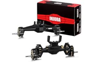 INJORA +5mm Diamond Portal Axles with Brass Steering Knuckles & Covers for 1/18 TRX4M Upgrade