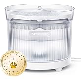 Homerunpet Cat Water Fountain with Wireless Pump, Ultra Quiet Pet Fountain | BPA-Free, Detachable Design Easy to Clean Pet Water Fountain Indoor, Filter Included, 2L/68oz