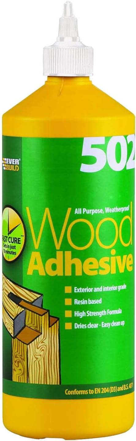 Everbuild 502 All Purpose Weatherproof Wood Adhesive 1 Litre
