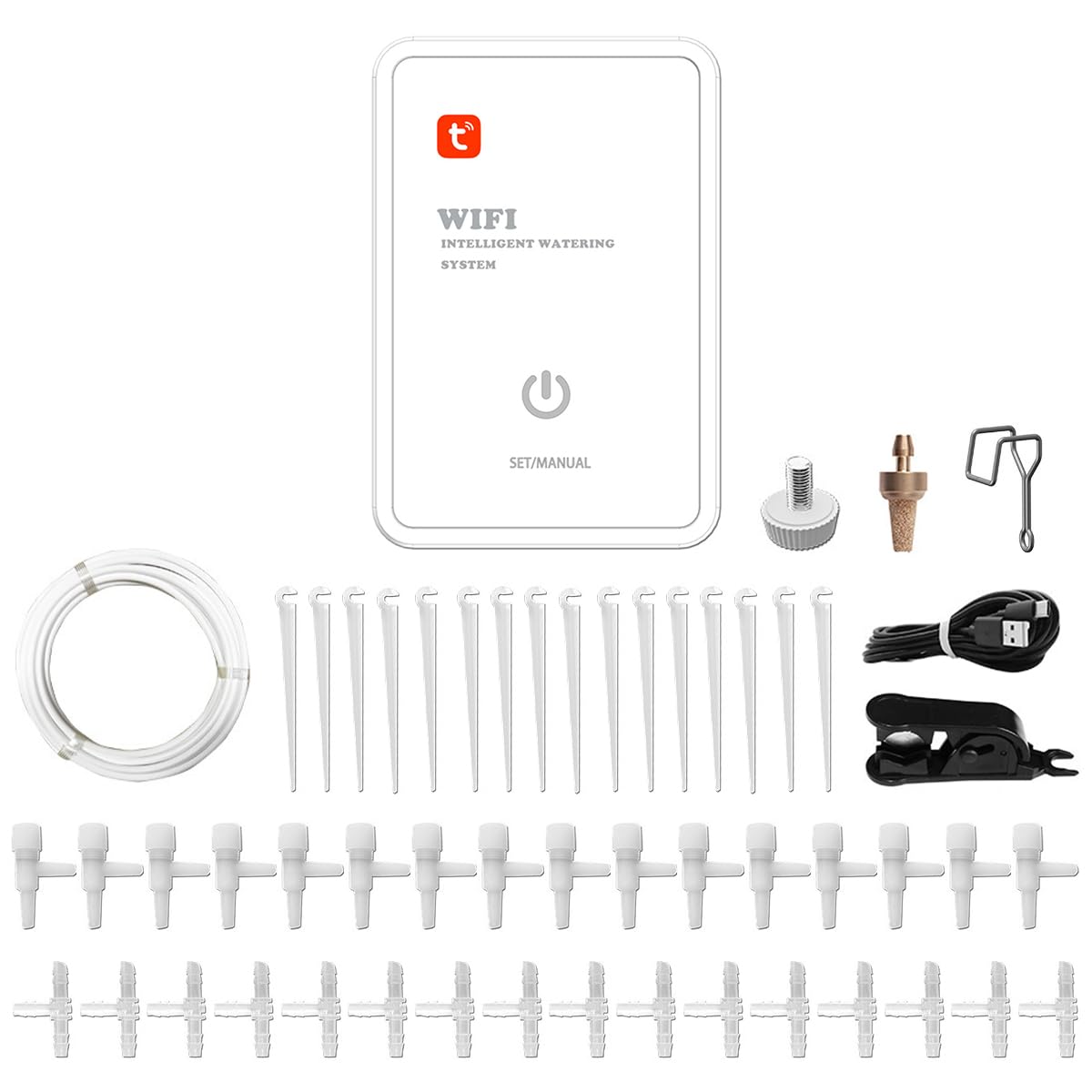 WANGCL Automatic Watering System WIFI Smart Timer Waterer Remote Control by APP Compatible with Tuya Smart Life for Potted Plants Balcony Flower Patio Plants