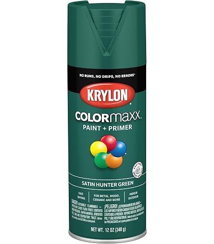 6-Pack of 12 oz Krylon K05563007 Hunter Green COLORmaxx Paint