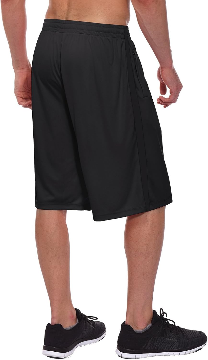 BALEAF Men's 11'' Athletic Basketball Shorts Lightweight Training Workout Zipper Pockets Drawstrings : Clothing