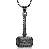 Imrsanl Viking Thor's Hammer Urn Necklace for Ashes Tree of Life Cremation Jewelry Ashes Holder Keepsake Human Memorial Pendant for Women Men