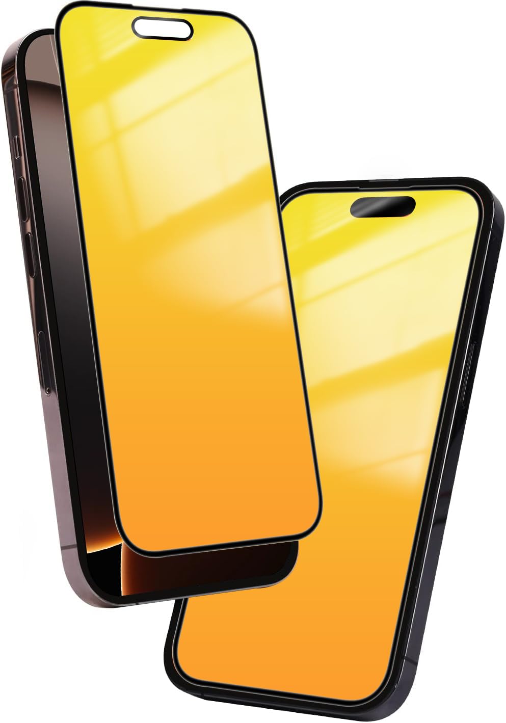 Heromiracle 2 Pack for iPhone 16 Plus Privacy Screen Protector Tempered Glass for iPhone16Plus Anti-Spy Anti-Blue Light Eye Protection with Installation Frame Case Friendly (6.7 inch Gold)