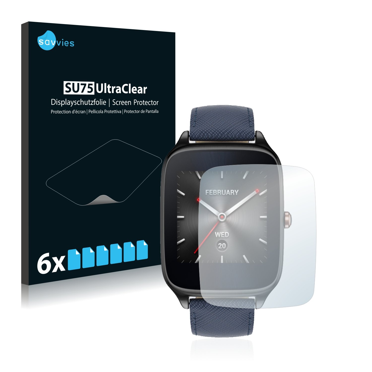 savvies Protector Pantalla Compatible con ASUS ZenWatch 2 1.63