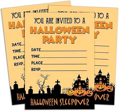 Amazon Co Jp かわいいお土産 オレンジ ハロウィン 招待状カード 印刷可能 空白の招待状 パーティー用品 28枚パック 5 X 7 Inches オレンジ Pa Inc Ds In8a 28 Pcs ホーム キッチン