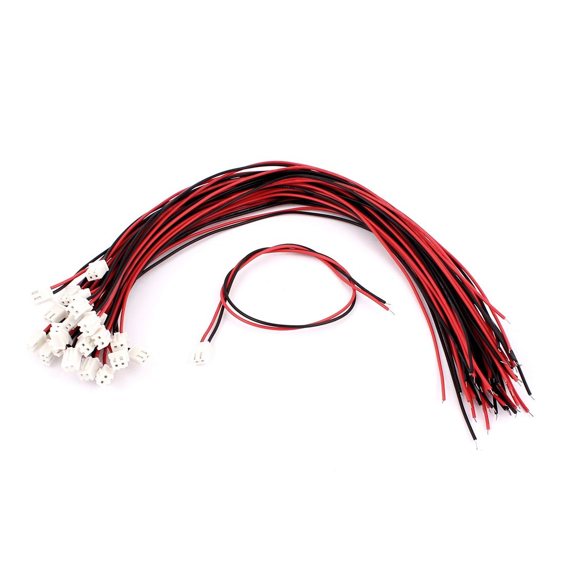 sourcingmap JST-XH 2-Terminal Female Connector Cable Wire 300mm Length 28Pcs