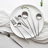IFAJOOR Flatware Silverware Set, 8-piece Portuguese