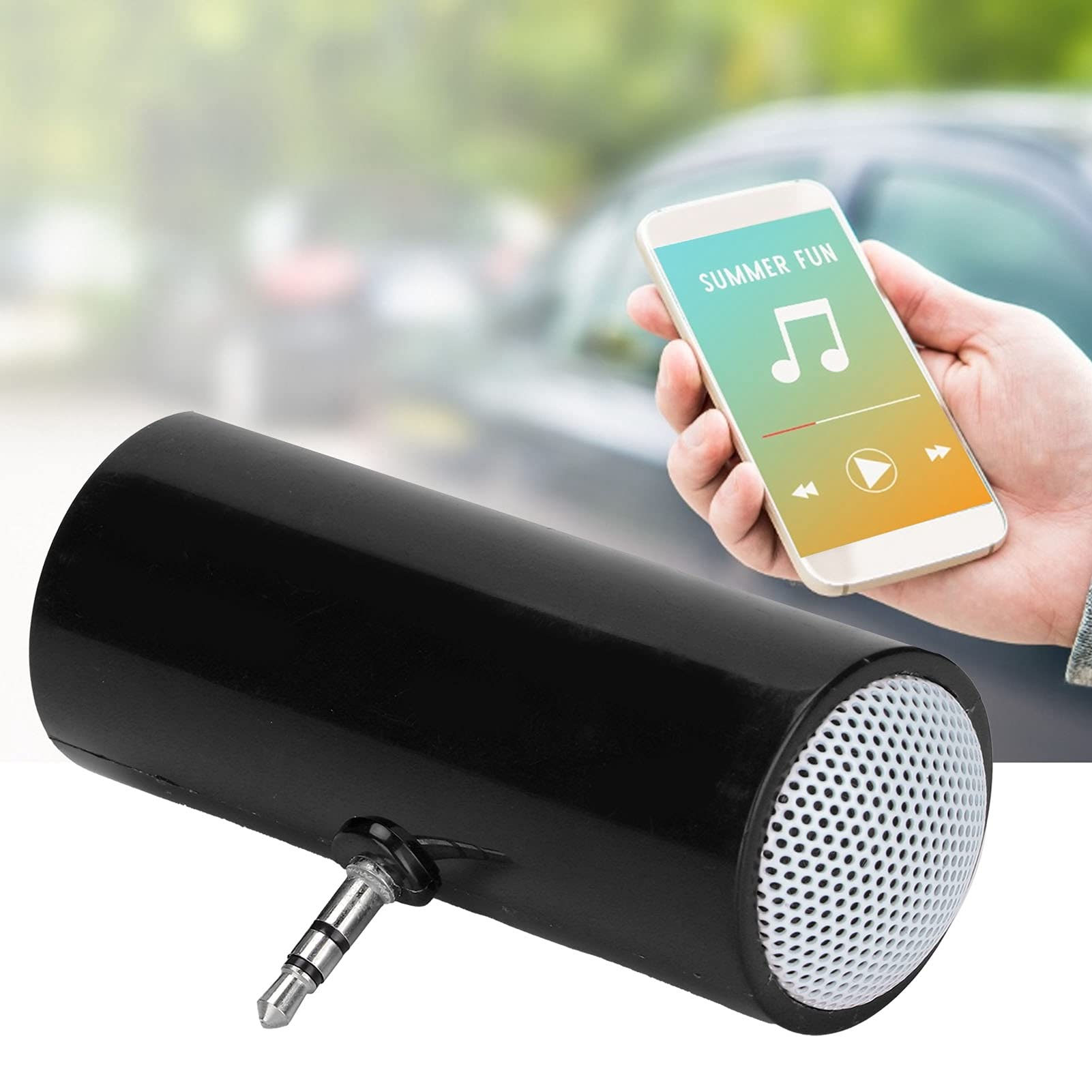 BONKZEBU Mini Speaker System | Portable Stereo Speakers with 3.5mm Jack | Easy Setup for Phones & Tablets | Black
