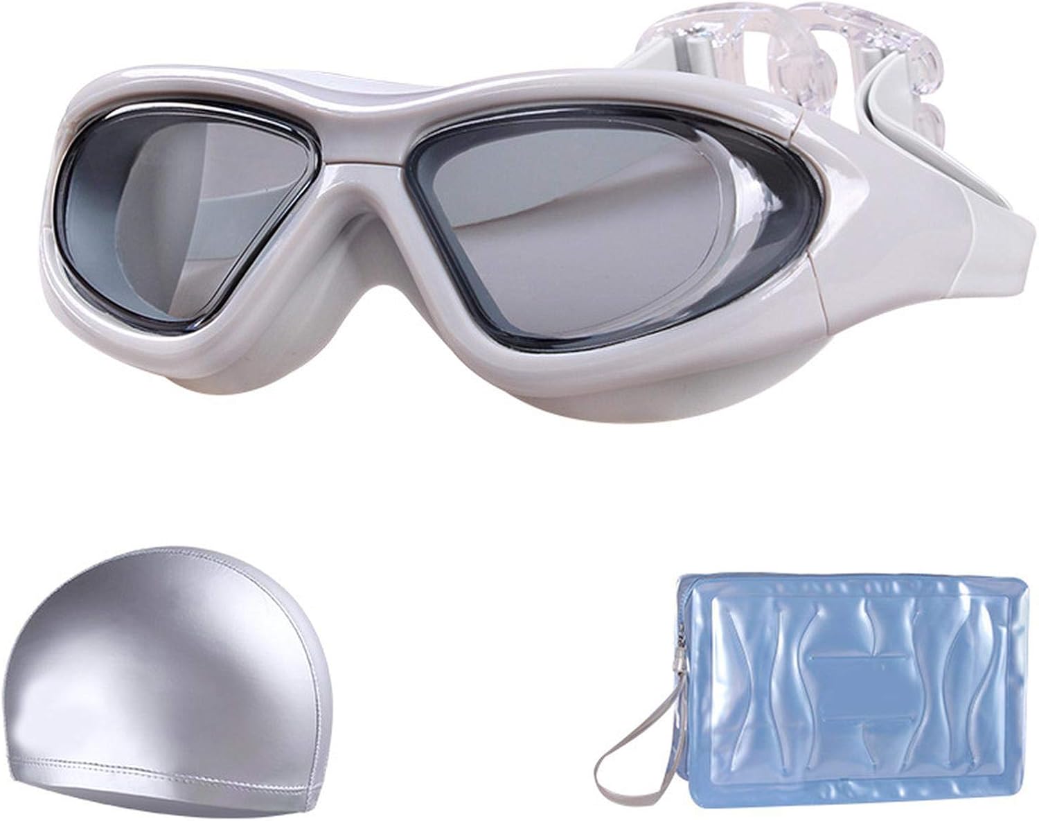 4ピース 霧を防ぐ すいえい鏡　防水　調整可能　カラー 水着 タオル 泳ぐ　快適である シリカゲル