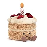 Jellycat Amuseables Birthday Cake Stuffed Toy, 6