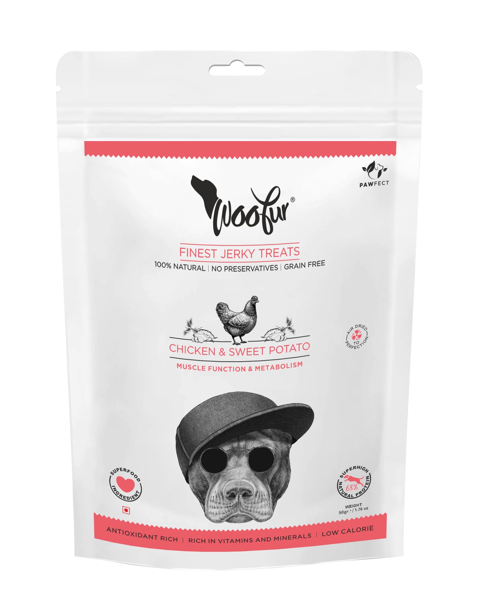 Jerky Treats: Chicken & Sweet Potato (50g/1.76oz)