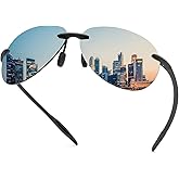 Vepiant Polarized Sunglasses for Men and Women Rimless Frame Driving Glasses UV400 Protection Shades Sport Eyewear Eyeglasses