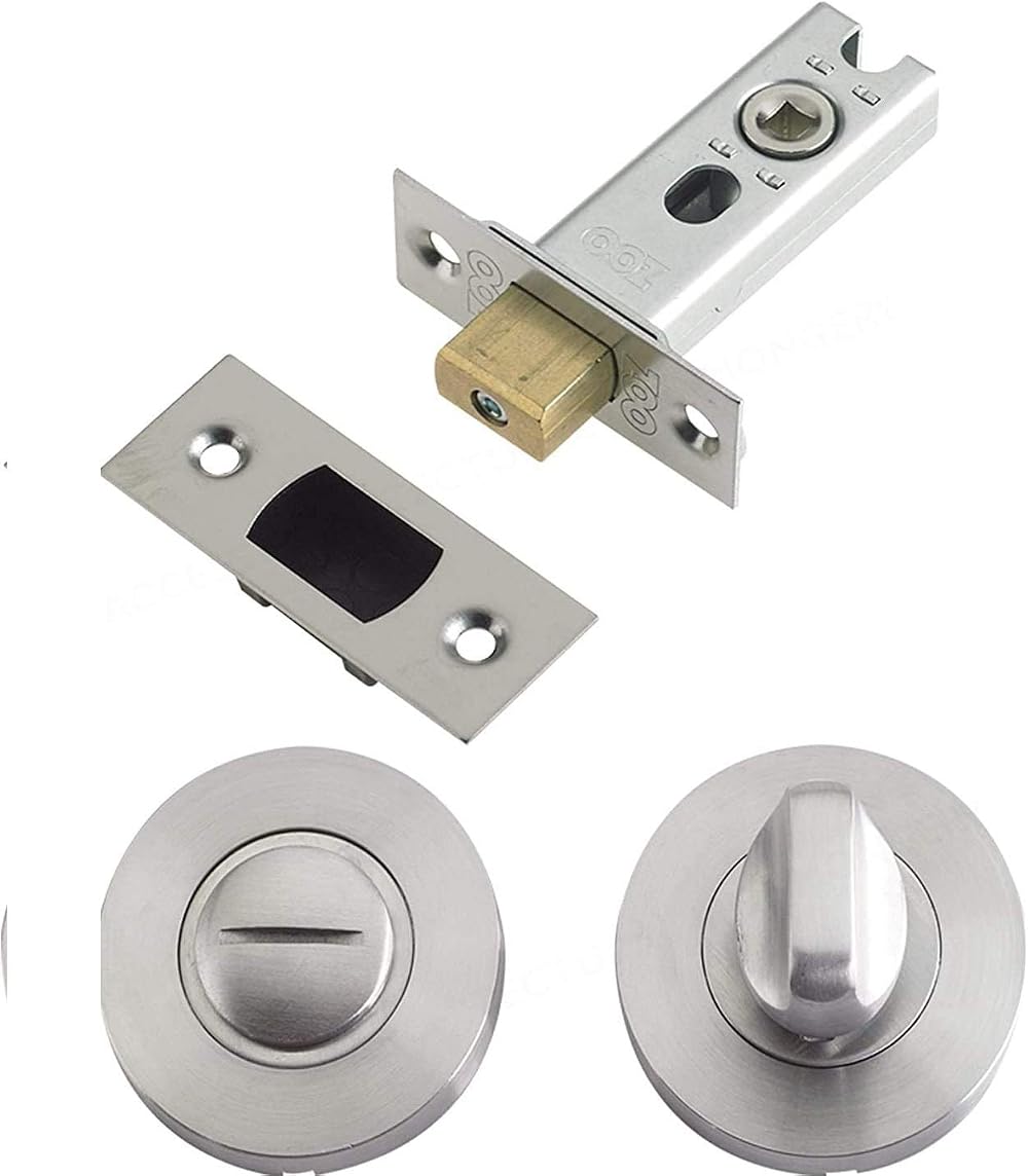 Zoo Hardware Bathr oom Door Mortice Tubular Deadbolt 64mm Satin Stainless