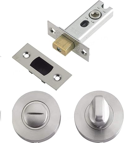 Zoo Hardware Bathr oom Door Mortice Tubular Deadbolt 64mm Satin Stainless