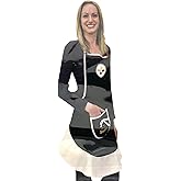 Pro Specialties Group NFL Pittsburgh Steelers Logo Hostess Apron, One Size, Team Colors