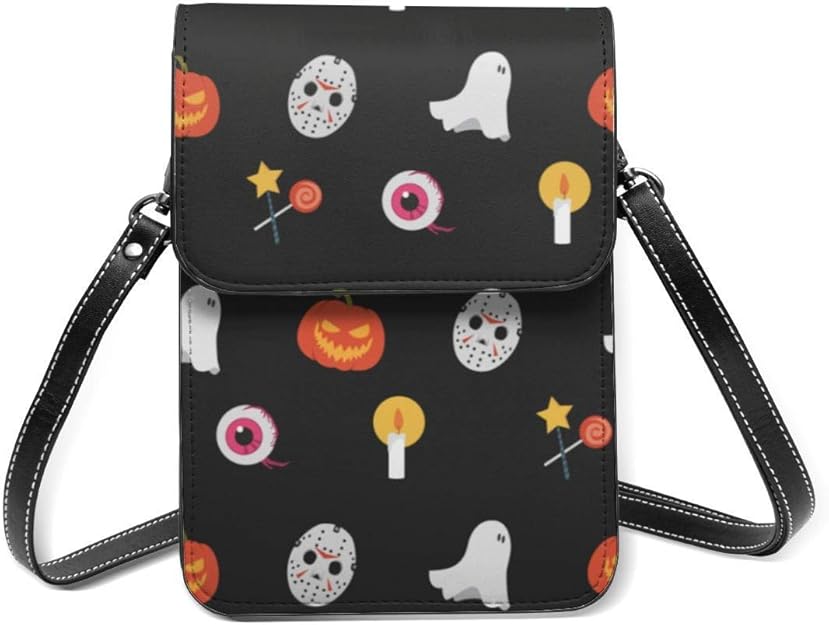 Small Shoulder Bag, Pattern Halloween Crossbody Bag CellPhone Wallet