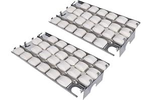 GasSaf Heat Plate for Lynx CS30, L27, L30, L30PSP, L30APSFR, L36, L42, L54, LBQ27FR Gas Grill, 50-Pack Ceramic Briquettes & 2-Pack Stainless Steel Briquette Trays