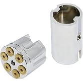 STILEALUS Gun Barrel Shift Knob Kit with Chrome Lower Plastic Sleeve Fits for 13/18 Eaton Fuller Peterbilt Kenworth Freightliner