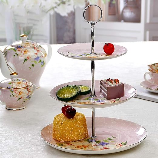 Home Furniture Diy 2 Tier Ornate Glass Cake Stand White Finish New Boxed Tea Party Afternoon Tea Baking Accs Cake Decorating Cake Stands