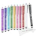 Eco-Fused 10 Pack Bling Metal Stylus Pens - Universal - Compatible with All Capacitive Touchscreen Devices - for iPad, iPhone, Samsung Phones and Tablets, All Android Phones and Tablets and More