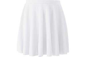 SPFASZEIV Ballet Skirts for Girls Pull On Toddler Ballet Skirt Girls Elastic Mesh Ballerina Dance Skirt