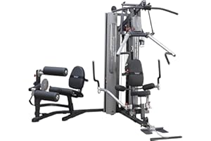 Body-Solid Multi-Station 210lbs Weights Stack Bi-Angular Gym Machine with Leg and Calf Press Attachment, Leg Strength Training Equipment, Functional Exercise Workout Station