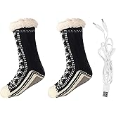 Ultra-Thick Cashmere Slipper Socks, Sport Slipper Socks, Non-Slip Winter Home Socks, Fluffy Soft Warm Cozy Fuzzy Socks for Women Men