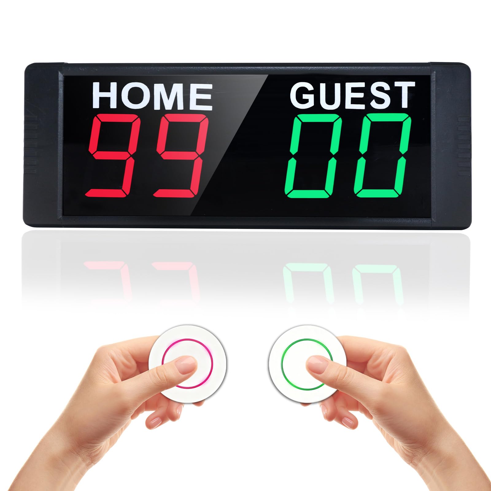 Photo 1 of YZ Portable Electronic Scoreboard with 2 Button Control, Digital Scoreboard with Remote, Digital Cornhole Score Keeper, 12/24H Clock/Countdown Timer/Buzzer, Indoor&Outdoor Games(Plug-in)