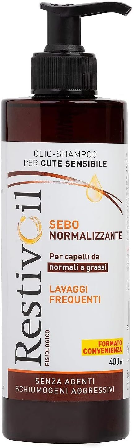 Restivoil Lavaggi Frequenti - Olio Shampoo Normalizzante Cute Sensibile, 400ml