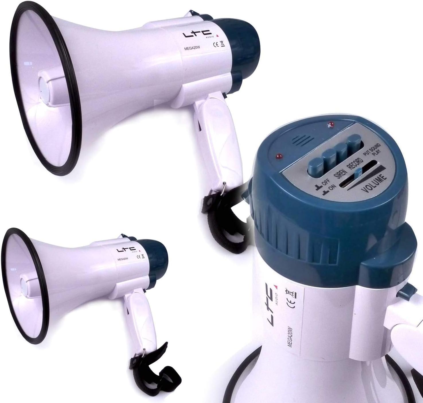 2 mégaphones for Events, Event LTC mega20 W Rechargeable Batteries