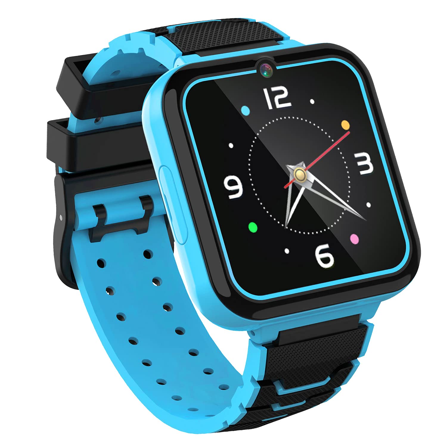 Smart Watch for Kids,Boys&Girls Watch with SOS Games Music Player Flashlight Camera Alarm Clock,Kids Watch Gifts for 3-12Y（Blue）