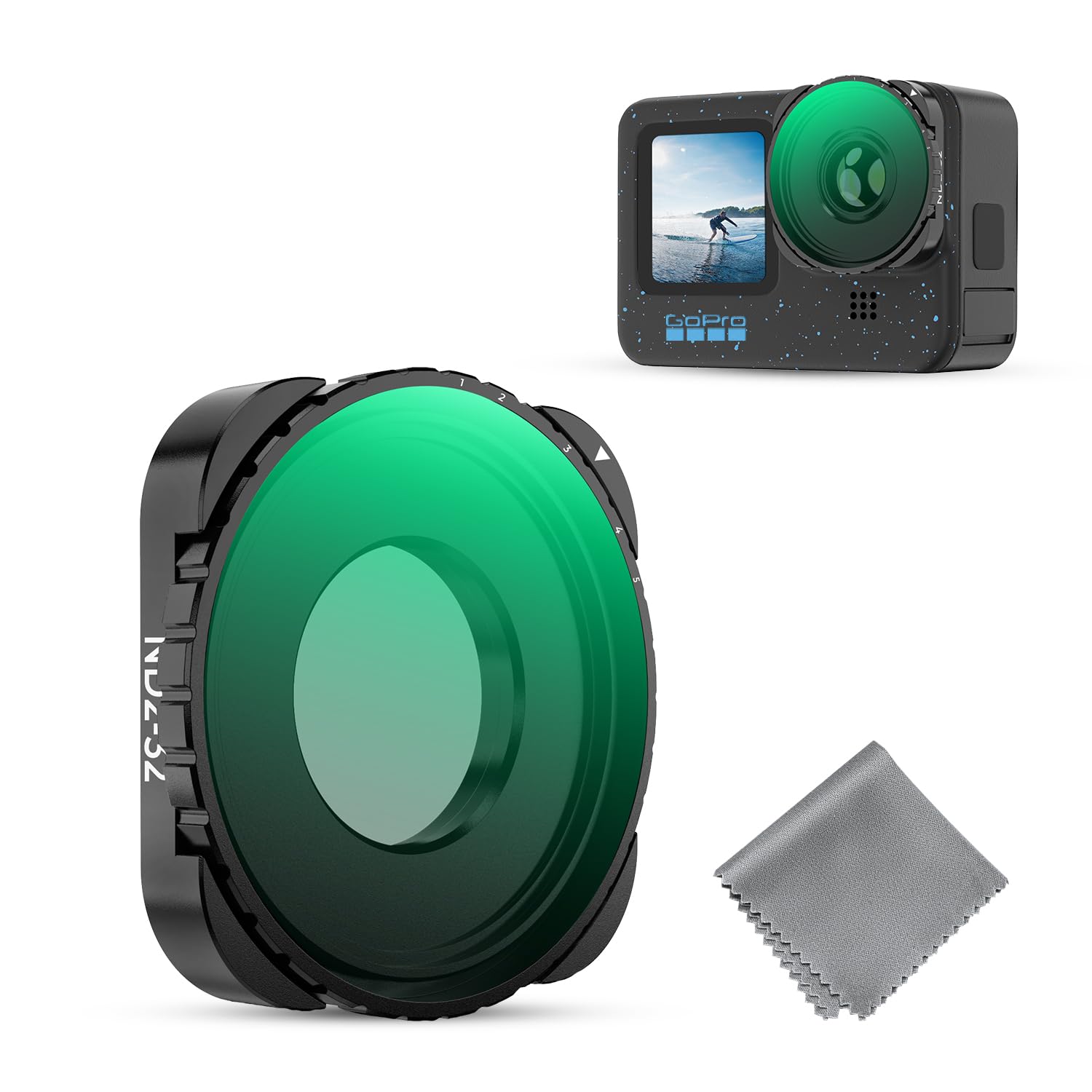 Photo 1 of K&F CONCEPT Variable ND2-32 Filter Compatible with GoPro Hero 13 Black, Neutral Density Light Reduction Filter for Go Pro 12/11/10/9 Black, Multicoated HD Optical Glass Action Camera Accessories